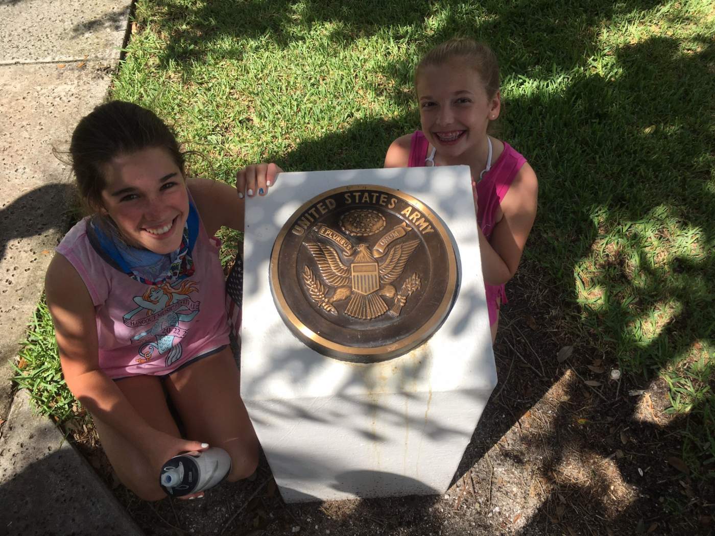 Two young ladies at Army Memorial