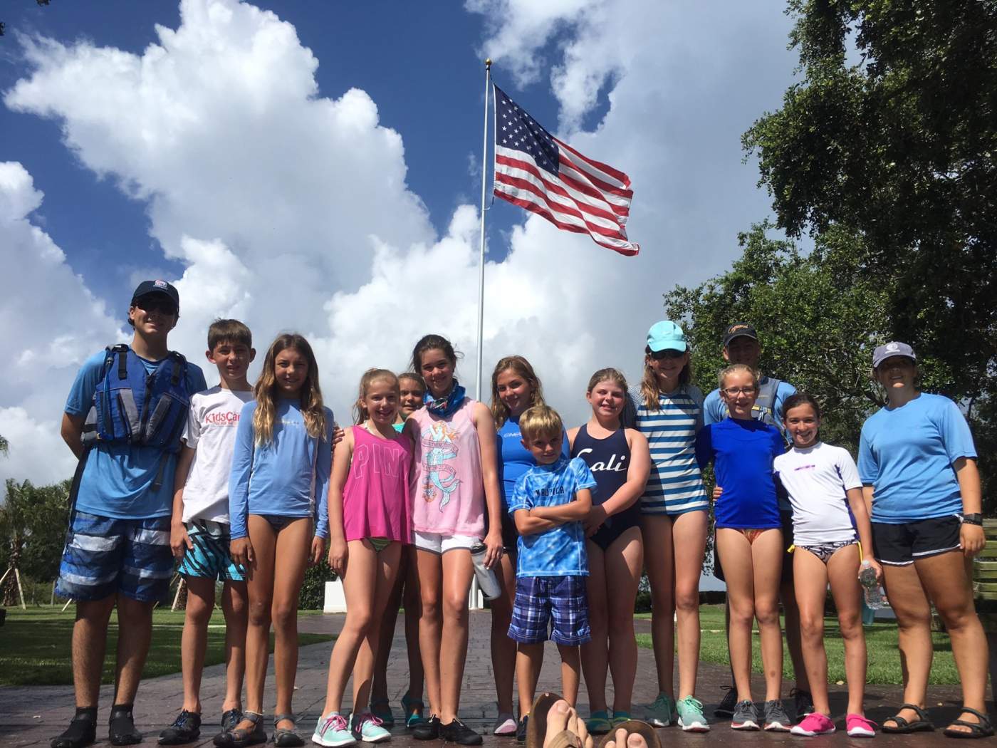 Young sailing team at Flag Day